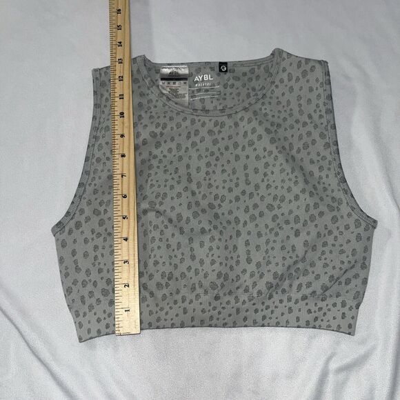AYBL Large Evolve Speckle Seamless Crop Best Gray Sports Bra - Picture 5 of 6